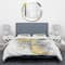 Designart 'Moving In and Out of Traffic II Yellow Grey' Geometric Bedding Set - Duvet Cover & Shams
